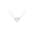 Simple Dignified Hollow Micro-Inlaid Peach Heart Girl Necklace Clavicle Chain Japanese and Korean New All-Match TikTok Same Style Clavicle Chain