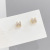 Sterling Silver Needle Korean Stud Earrings Girl Heart Personal Influencer Temperament Wild H Alphabet Letter Earrings Ornament