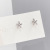 New One Card Three Pairs Combination Set Fashion Design Personality Three-Piece Suit Ear Studs Sterling Silver Needle Earrings for Women