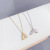 2020 New Korean Style Peanut Pendant Necklace Pearl Women's Necklace Trendy Full Diamond Clavicle Chain Jewelry Factory Direct Supply