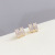 Sterling Silver Needle Korean Stud Earrings Girl Heart Personal Influencer Temperament Wild H Alphabet Letter Earrings Ornament