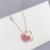 Red Peach Heart Key Minority Fashion Popular Necklace Korean Dongdaemun New Internet Celebrity Same Clavicle Chain