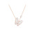 Fashion Fritillary Butterfly Necklace for Women Japanese and Korean New Internet Celebrity Same Style Micro Inlaid Zircon Clavicle Chain Necklace Factory Wholesale