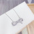 Korean Style Fashion Micro Inlay Full Diamond Bow Necklace Women's Electroplated Real Gold Clavicle Chain Rose Gold Ornament Source Factory