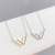 Korean Style W Letter Necklace Women's Personality Simple Double V Clavicle Chain Bojun Yixiao Fashion Trendy Korean Style Elegant Jewelry