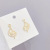 Taobao Hot Sales Sterling Silver Needle Stud Earrings Female Opal Earrings Internet Celebrity Live Broadcast Same Style Personalized Eardrops Ear Rings