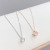 Cube Small Cube Zircon Necklace Japanese and Korean New Popular Internet Celebrity Same Style All-Matching Clavicle Chain Necklace Female Wholesale