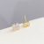 Sterling Silver Needle Korean Stud Earrings Girl Heart Personal Influencer Temperament Wild H Alphabet Letter Earrings Ornament