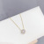 2020 New Single Zircon Circle Necklace Female Personality Fashion Short Necklace Environmental Protection Electroplating Real Gold Jewelry Wholesale