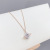 Japanese and Korean Style All-Match Super Flash Zircon Micro-Inlaid Diamond XINGX Necklace Earth XINGX Ball Clavicle Chain Copper Plating Rose Gold
