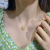 Tik Tok Live Stream White Chalcedony Xiangyun Ruyi Ping An Longevity Lock Necklace Female Retro National Trend Light Luxury to Give Mom Jewelry
