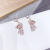 South Korea Dongdaemun Sterling Silver Needle Full Rhinestone Zircon XINGX Bear Cute Exquisite Light Luxury Female Temperament Stud Earrings