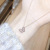 Copper Micro Rhinestone Japanese and Korean Rose Gold Plated Simple All-Match Butterfly New Style Collarbone Necklace Pendant Trendy Girl Pendant