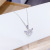 Love Guardian Korean Style All-Match Fashion Micro Rhinestone Pendant Female Clavicle Chain Zircon Wings Necklace Gifts for Girlfriend