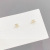 Sterling Silver Needle Micro Inlaid Zircon Starfish Three-Piece Earrings Small Personality One Card Three Pairs Combination Earrings Earrings for Women