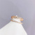 Women's Korean-Style Gold-Plated Ring Design Fashion Personality Double Row Cold Wind Index Finger Ring Opening Hand Jewelry Wholesale