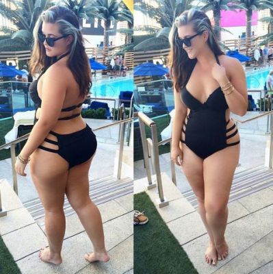 New Fat Woman Sexy Solid Color One-Piece Women's Swimsuit European and American Tight Swimsuit Factory Direct Sales