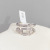 Korean Style Micro-Inlaid Diamond Ring Ins2020 New Simple Double-Layer Horseshoe Ring for Women All-Match Earrings Hand Jewelry