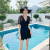 Swimsuit for Women 2021 New Korean One Piece Swimsuit Women Covering Belly Thin Conservative Chanel-Style Hot Spring Vacation Swimwear