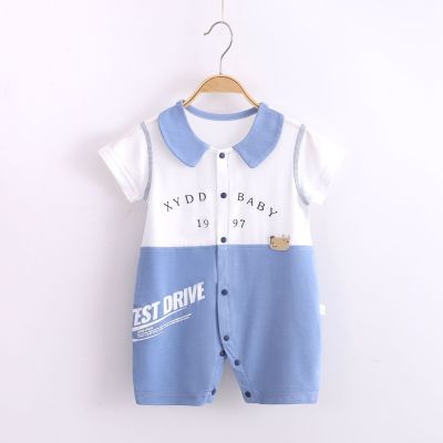 Baby Summer Jumpsuit Baby Short Sleeve Rompers Jumpsuit Modal Boneless Romper