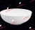 White Jade Glass Tempered Glass Cutlery Plate White