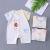 Baby Short Sleeve Rompers Summer Comfortable Thin Newborn Rompers Summer Infants Toddler Rompers Full Moon Gown