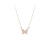 Small Fashion Butterfly Necklace Fashionable Korean Style Full Diamond Pendant Fairy Sweet Little Fairy Clavicle Chain Jewelry