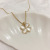 Dongdaemun Micro-Inlaid Ins Style Opal Clover Necklace Simple All-Matching Graceful Internet Celebrity Gold Clavicle Chain