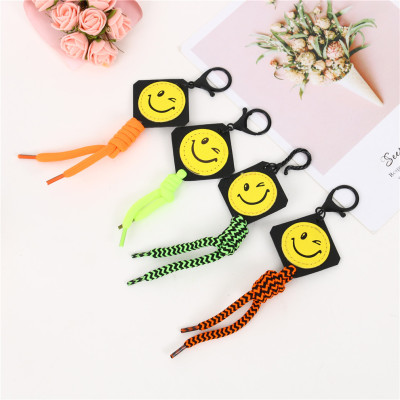 Cartoon Emoji Keychain Simple Keychain Lanyard Mobile Phone Anti-Separation Rope Ornaments