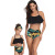 Exclusive for Cross-Border Parent-Child Swimsuit Printed High Waist Bikini Flounce Mother and Daughter Swimwear Factory in Stock Wholesale