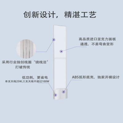 Acoustic Magnetic System Acrylic Frameless Supermarket Security Door Clothing Store Acoustic Magnetic Anti-Theft DeviceF3-17162