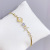 Real Gold Electroplated Zircon Bracelet Korean Fashion All-Match Shell Pearl Bracelet Trendy Female Adjustable Hand Jewelry Wholesale