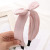 Korean Solid Color Graceful Bow Wide Brim Hair Band Sweet Chanel Style Cloth Headband European and American Little Fairy Headdress