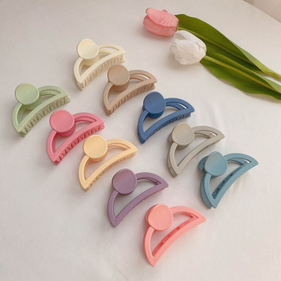 Plastic Hair Claw Half Month Bath Hair Claw Korea Internet Celebrity Claw Clip Frosted Hair Accessories Wholesale