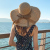 Ins Internet Celebrity Celebrity Big Brim Lafite Straw Hat Fashionable Elegant Big Brim Seaside Holiday Beach Hat Sun Protection Hat