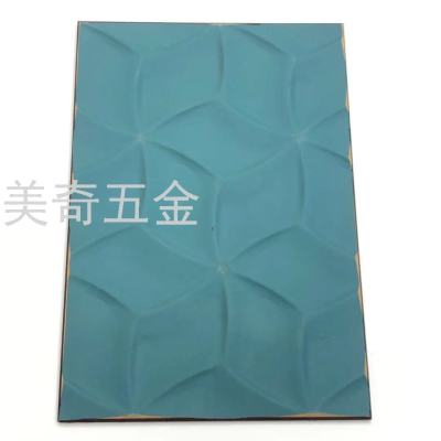 Meiqi Hardware Cabinet Sliding Wardrobe Door PVC Blister Decoration Sculptural Flower Surface Paint-Free Wood Veneer