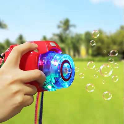 Summer Children's Cartoon Electric Bubble Gun Bubble Camera Light Music Bubble Blowing Toy