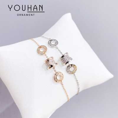 Fashionable Elegant Small Waist Bracelet for Women Japanese and Korean New Internet Celebrity Same Style All-Matching Micro Inlaid Zircon Jewelry Wholesale
