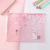 Student Storage Portable Document Bag PVC School Bag Transparent Color A4 Grid Small Flower File Handbag