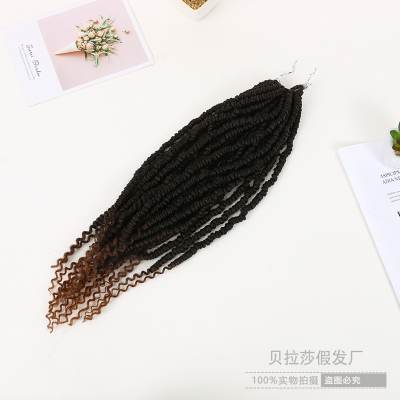 African Street Braids Dreadlocks Colorful Ropes Hip Hop Gradient Color Wig Hair Extension Long Curly Hair Foreign Trade Factory Wholesale