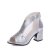 New High Heel Sandals Women's Summer Chunky Heel Fish Mouth New Mesh Breathable European and American Ladies Rhinestone Back Zipper Sandal Boots