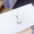 Korean Live Broadcast Same Fan-Shaped Small Skirt Necklace Female White Shell Clavicle Chain Popular Net Red Female Necklace Wholesale Ornament