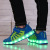New Children's Flying Woven Led Luminous Shoes Coconut Seven-Color Light Shoes Shuffle Dance USB Casual Shoes Velcro Luminous Shoes