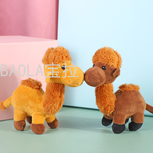 desert camel small pendant plush doll short plush camel bags car keychain plush toys wholesale