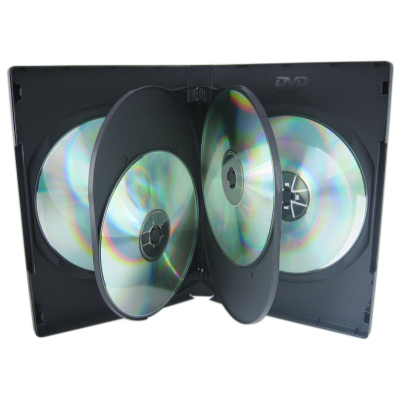 22mm 6discs black dvd case