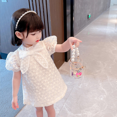 Children's Clothing Girls' Lace Dress Summer 2021 Summer New Baby Girl Princess Dress Western Style Kids' Skirt