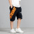 202 Summer Korean New Boys' Sports Pirate Shorts Medium and Large Children's Knitted Printed Shorts Fashionable Children's Cropped Pants