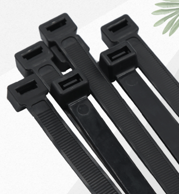 30.50 Zipper Ribbon Heavy-Duty Black and White Zipper Ribbon | Cable Plastic Ribbon Cable Tie Winding