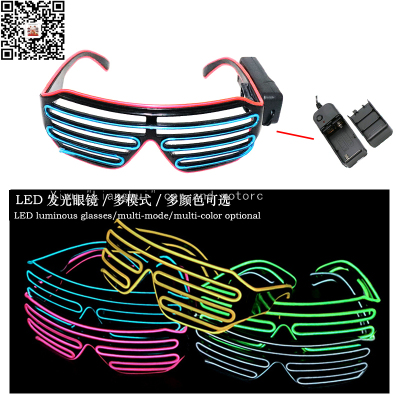 10 Color Louver Multifunctional Luminous Glasses Fluorescent Glasses Glasses El Flash Glasses Led Goggles Glasses