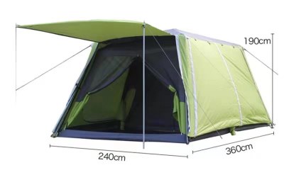 Two-Room Anti-Rainstorm Multi-Person Double-Layer Camping Tent 5-8 People 6 Two-Room Outdoor Tent